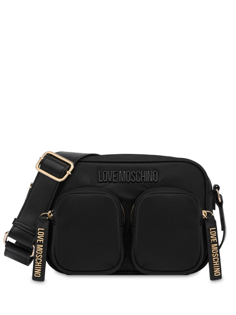 Love Moschino logo斜挎包 - 黑色