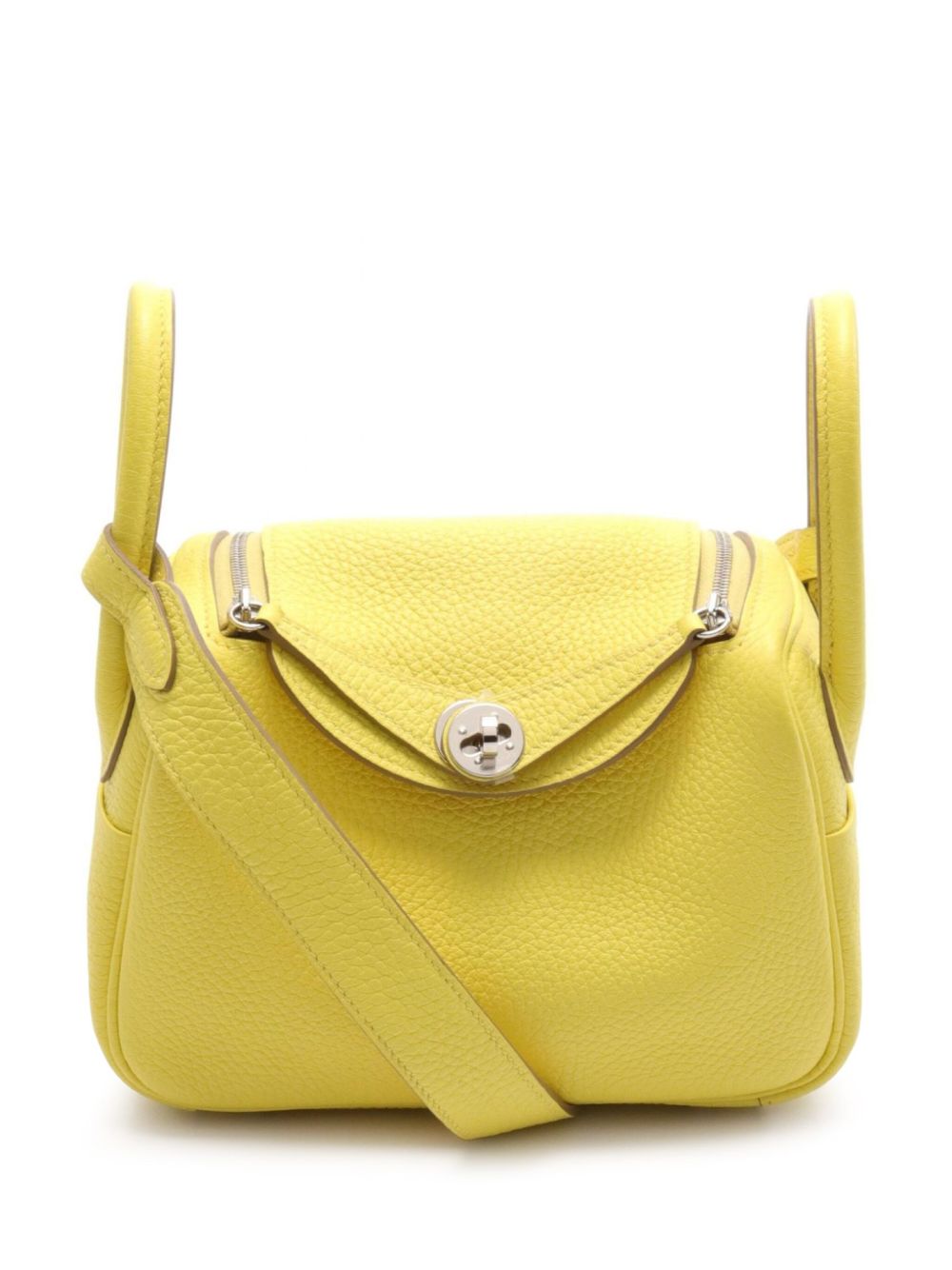 Hermès Pre-Owned Lindy 迷你单肩包（2022年典藏款） - 黄色