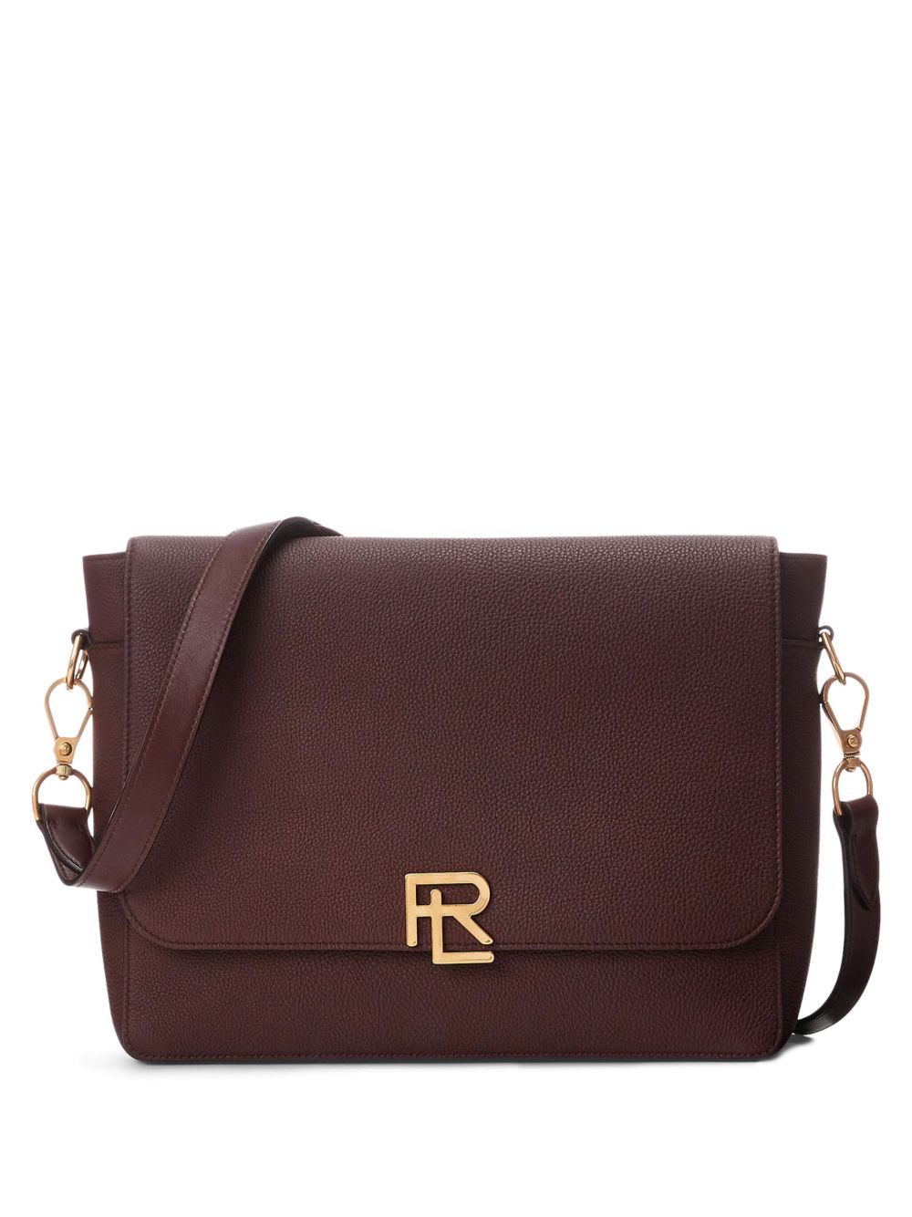 Ralph Lauren Purple Label 皮质中号公文包 - 褐色