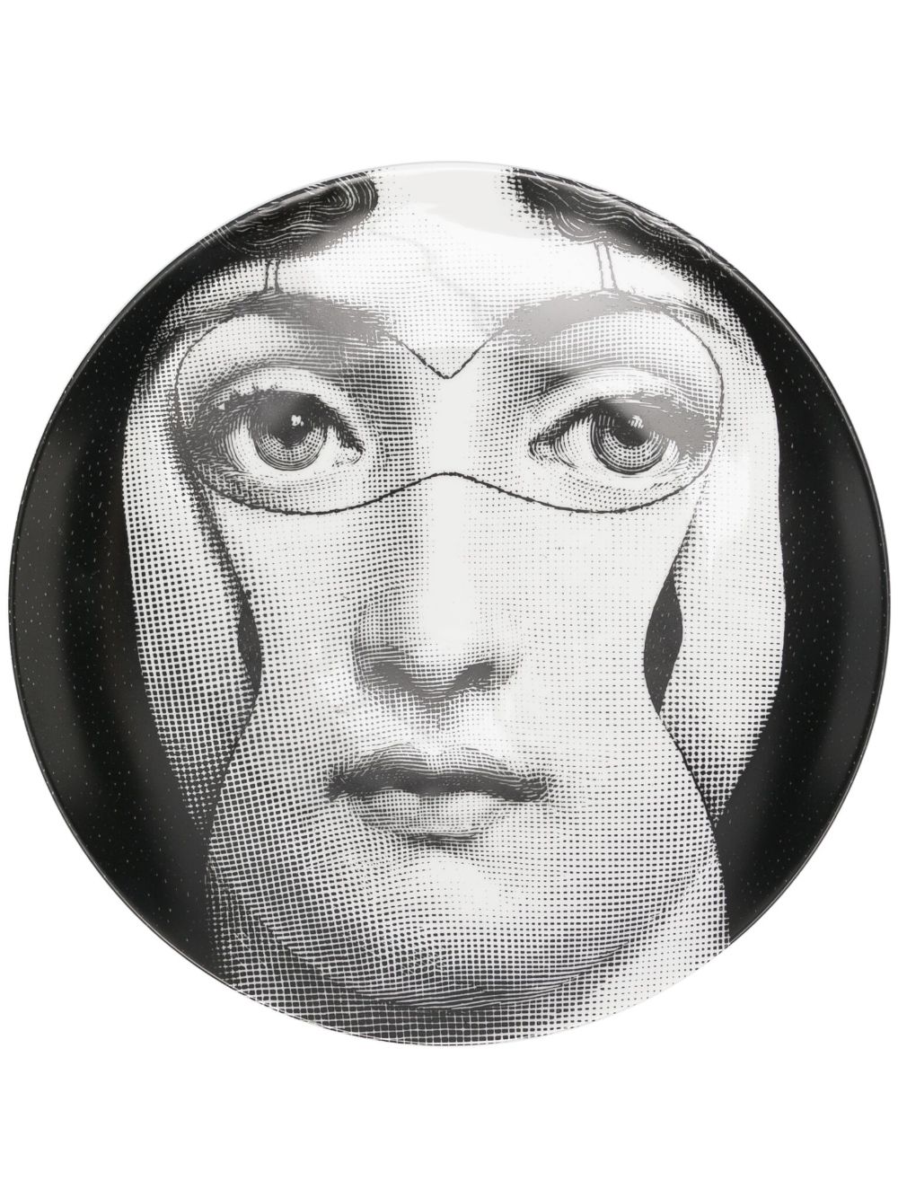 Fornasetti 图案印花餐盘 - 黑色