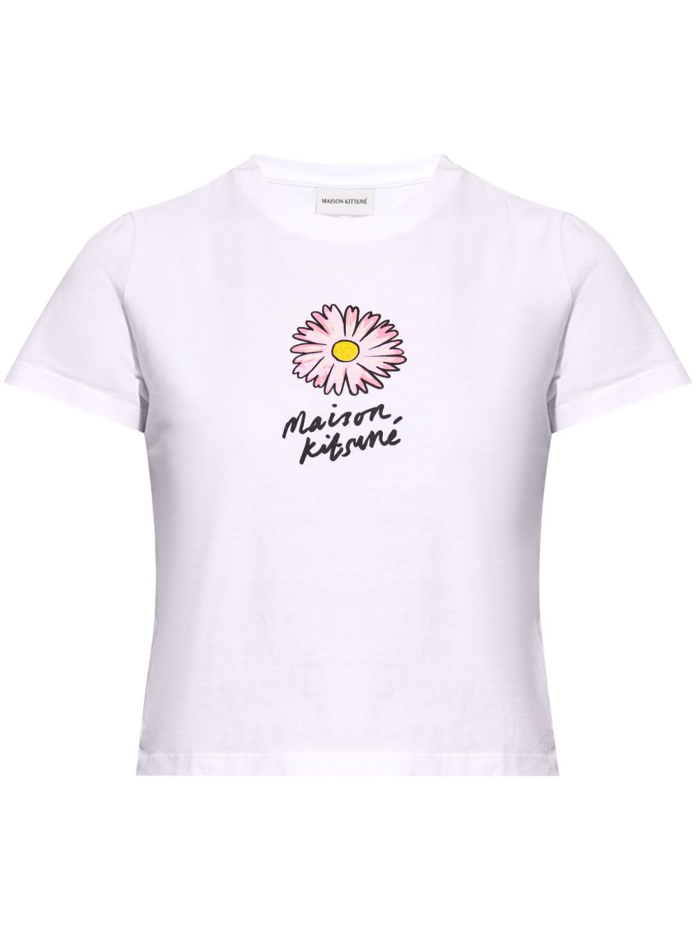 Maison Kitsuné Floating Flower 印花棉T恤 - 白色