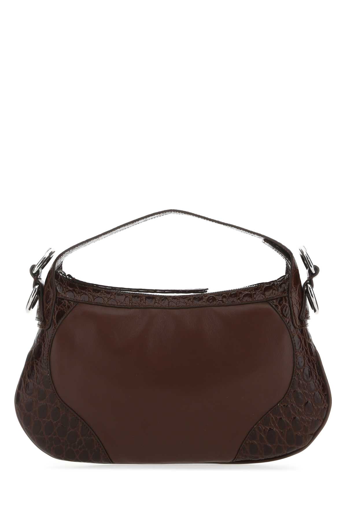 BY FAR Brown Leather Yana Handbag