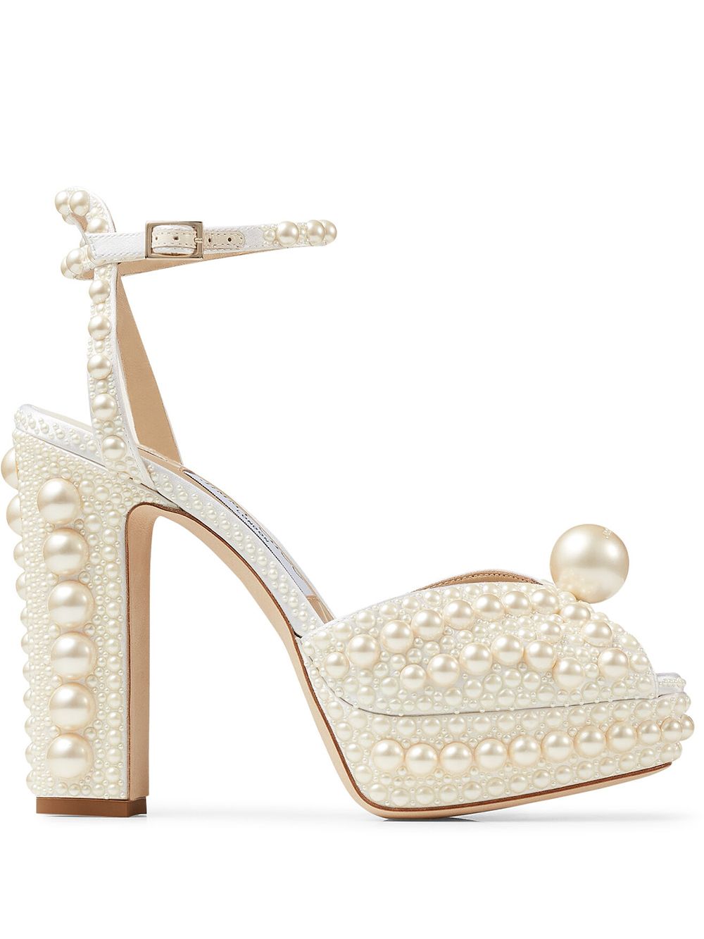 Jimmy Choo Sacaria 水台式高跟凉鞋 - 白色