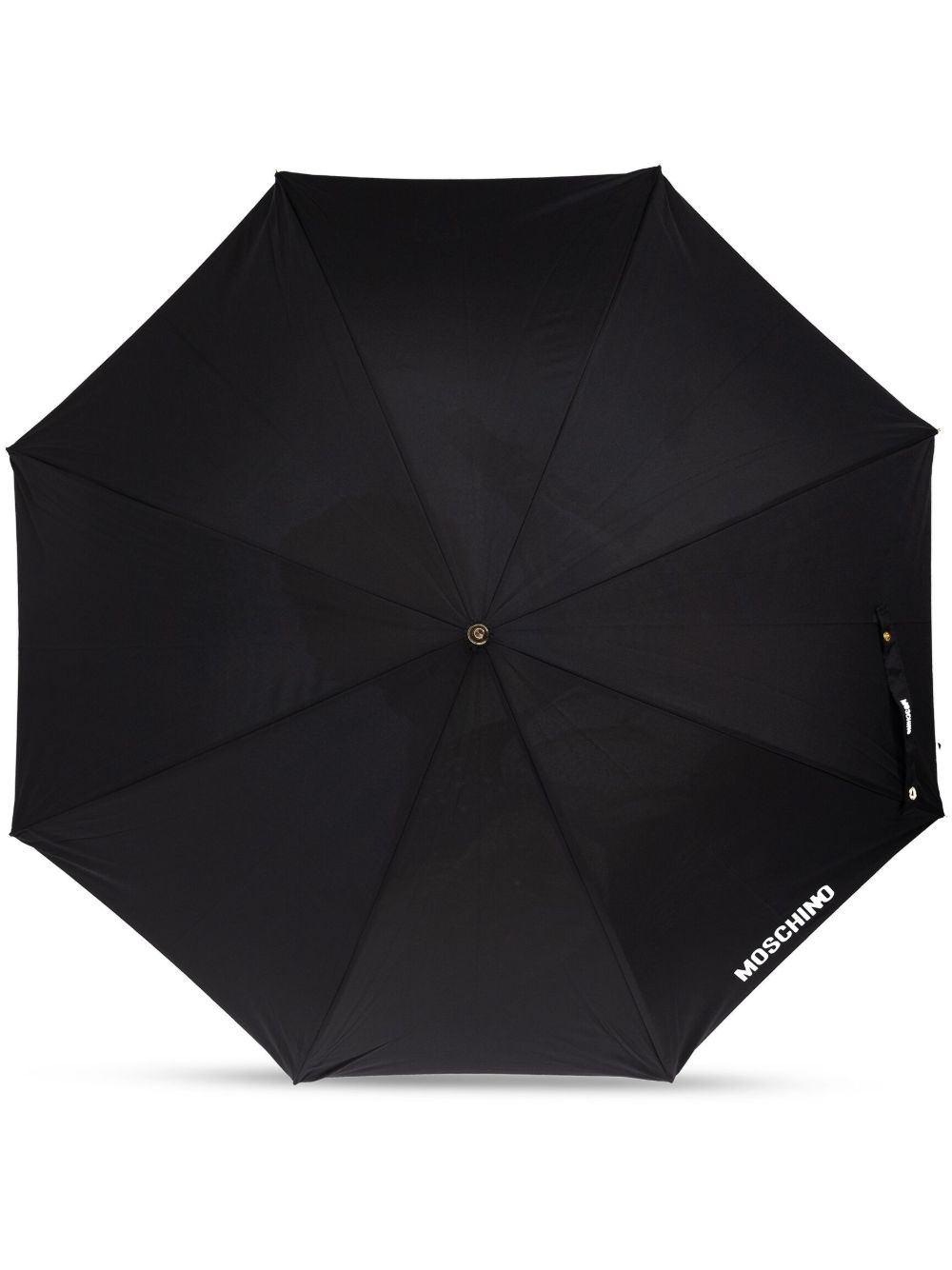Moschino logo印花雨伞 - 黑色