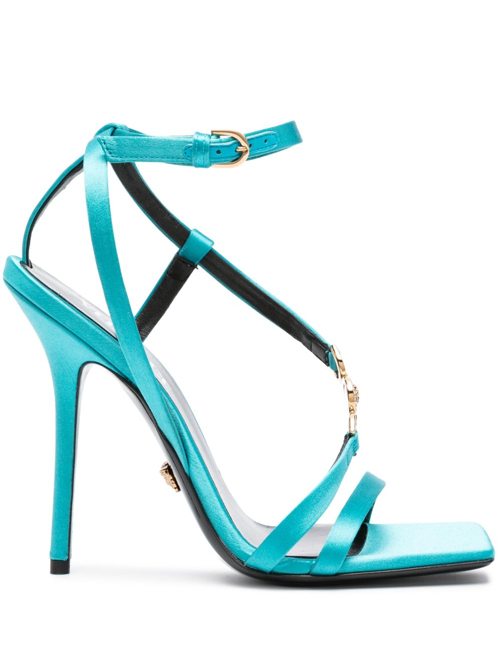 Versace Crystal Medusa '95 高跟凉鞋 - 蓝色