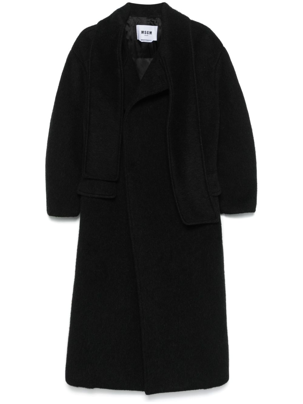 MSGM 围巾细节外套 - 黑色