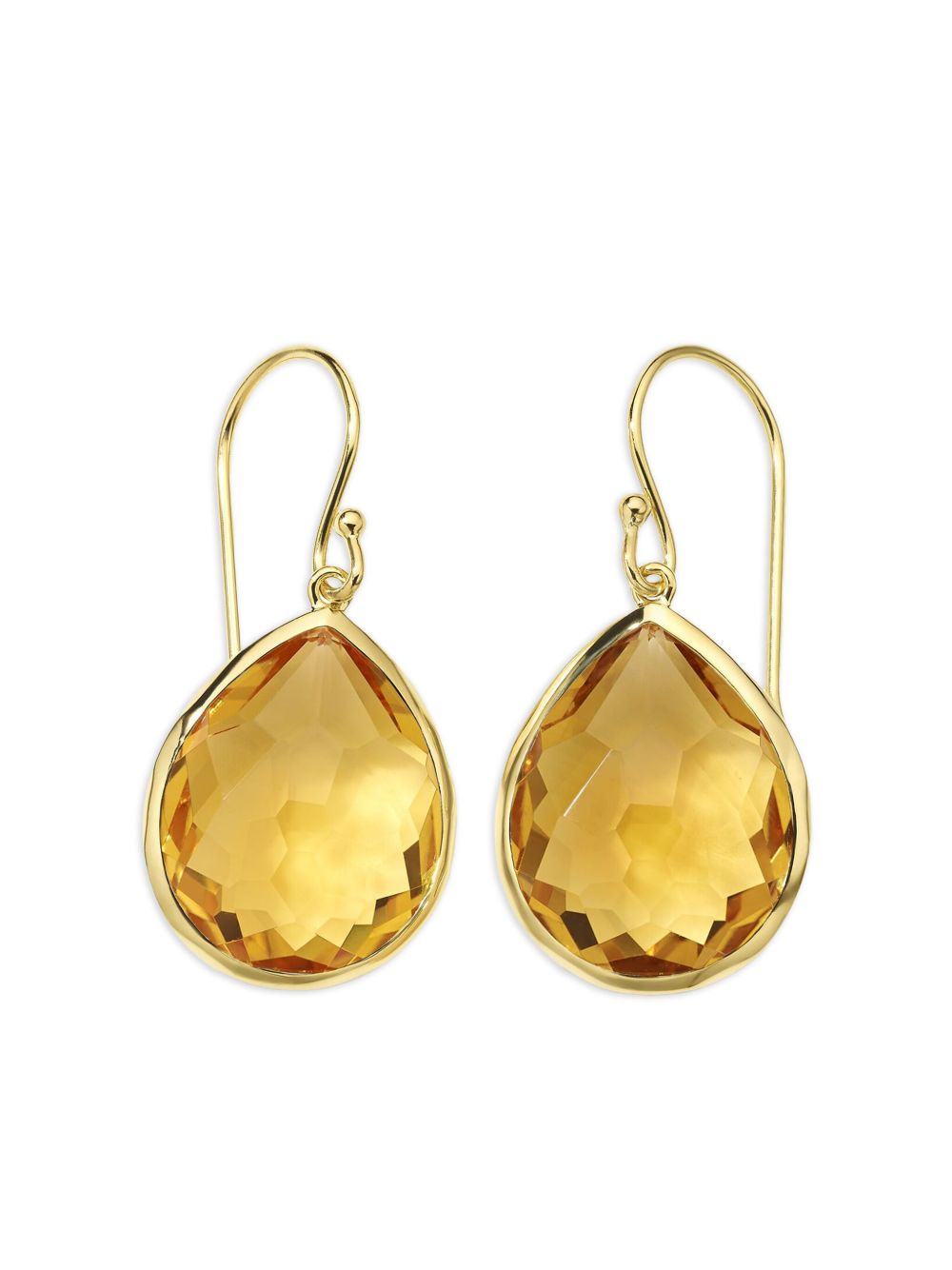 IPPOLITA 18K黄金 Rock Candy 黃晶耳环 - 金色