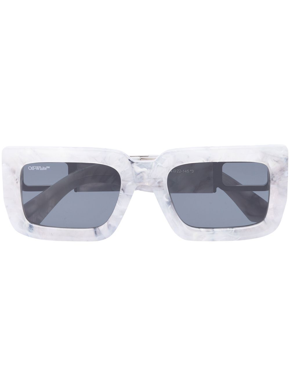Off-White Eyewear Boston logo标牌太阳眼镜 - 白色