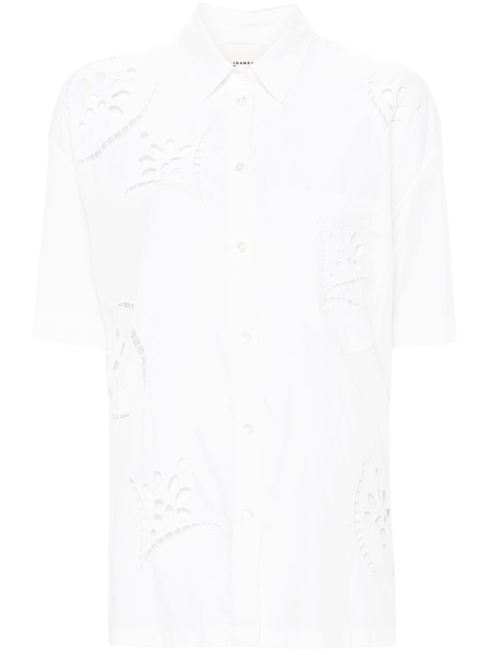 ISABEL MARANT Bilya 马德拉刺绣衬衫 - 白色