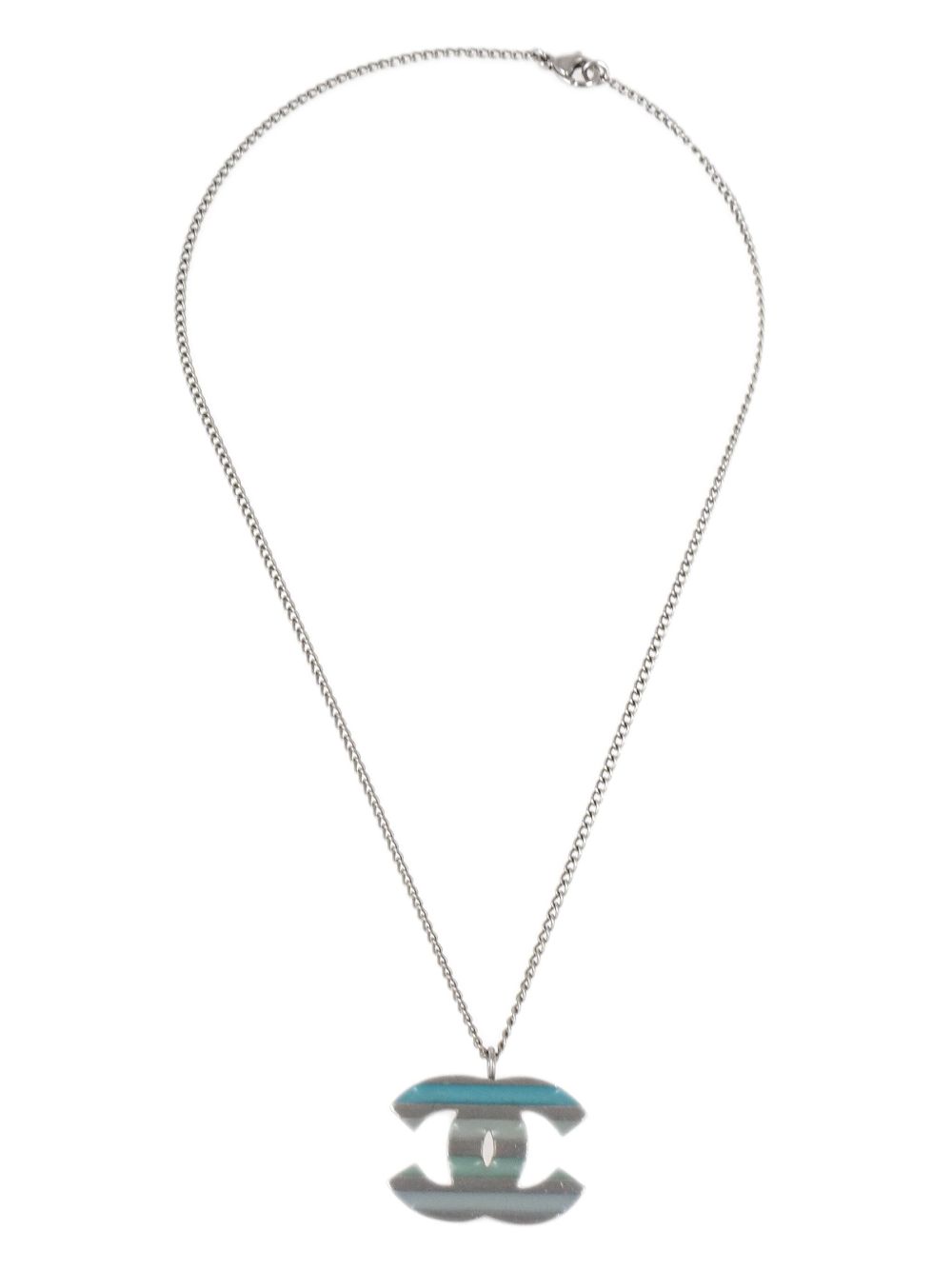 CHANEL Pre-Owned CC 吊饰项链（2005年典藏款） - 银色