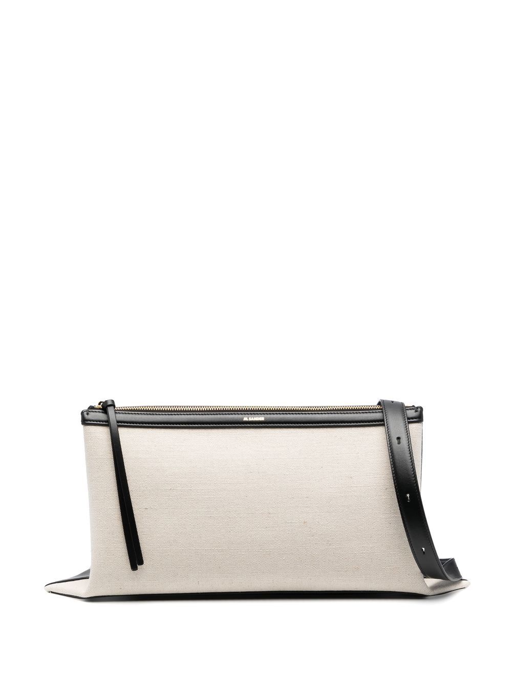 Jil Sander logo标记小号单肩包 - 黑色