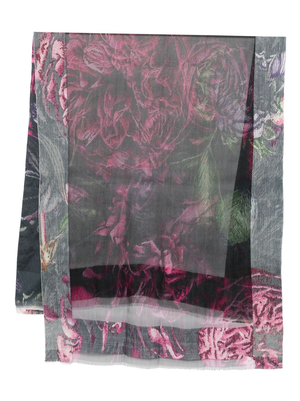 Faliero Sarti Fleur 围巾 - 黑色