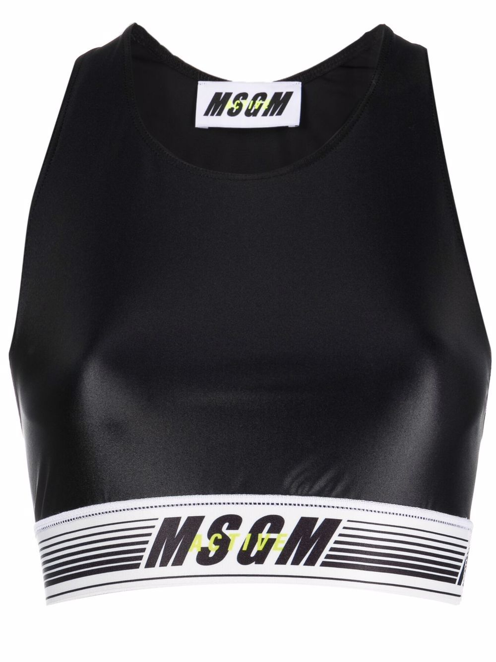 MSGM Active Top Band Logo 上衣 - 黑色