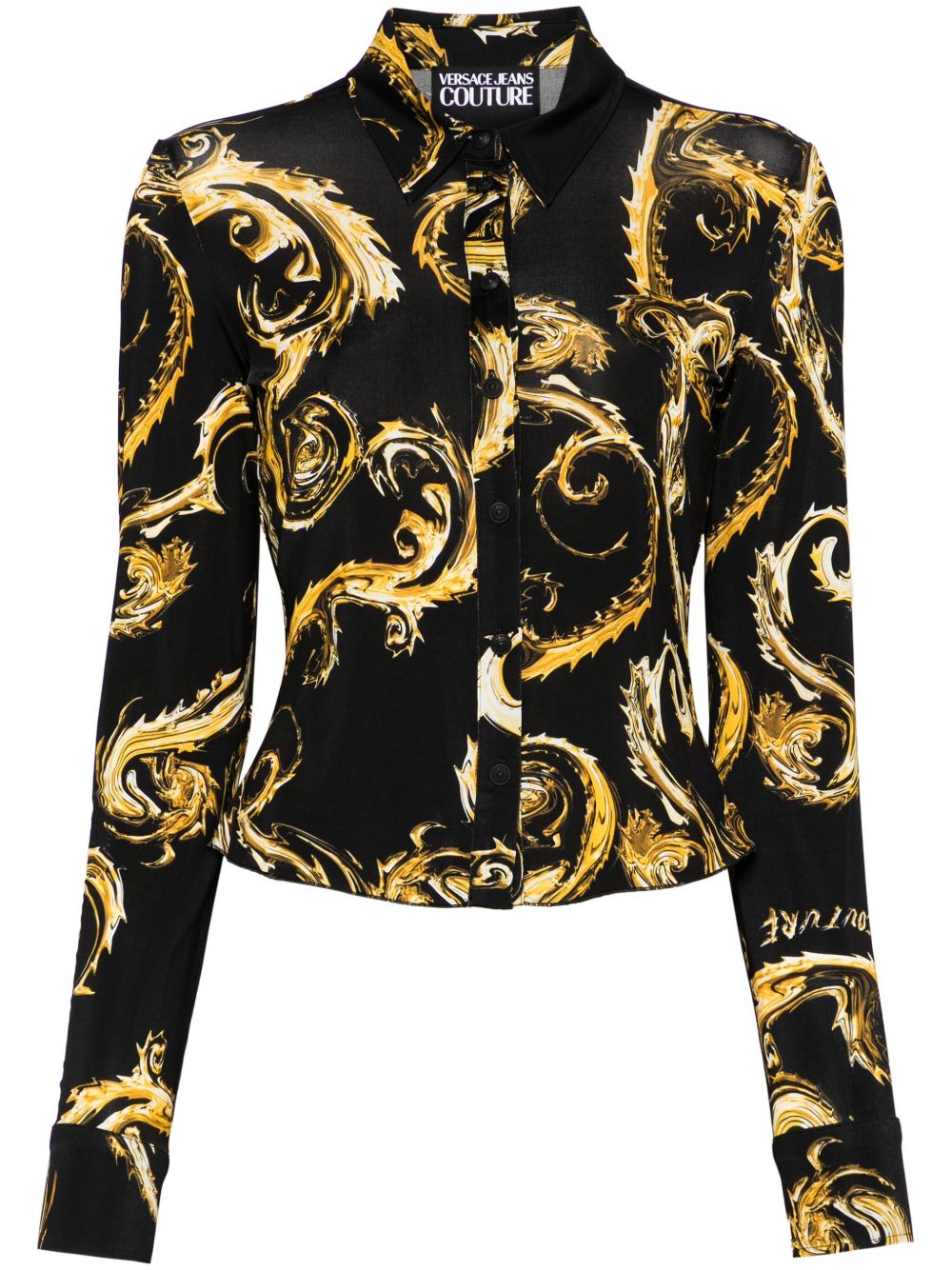 Versace Jeans Couture Chromo Couture 印花衬衫 - 黑色
