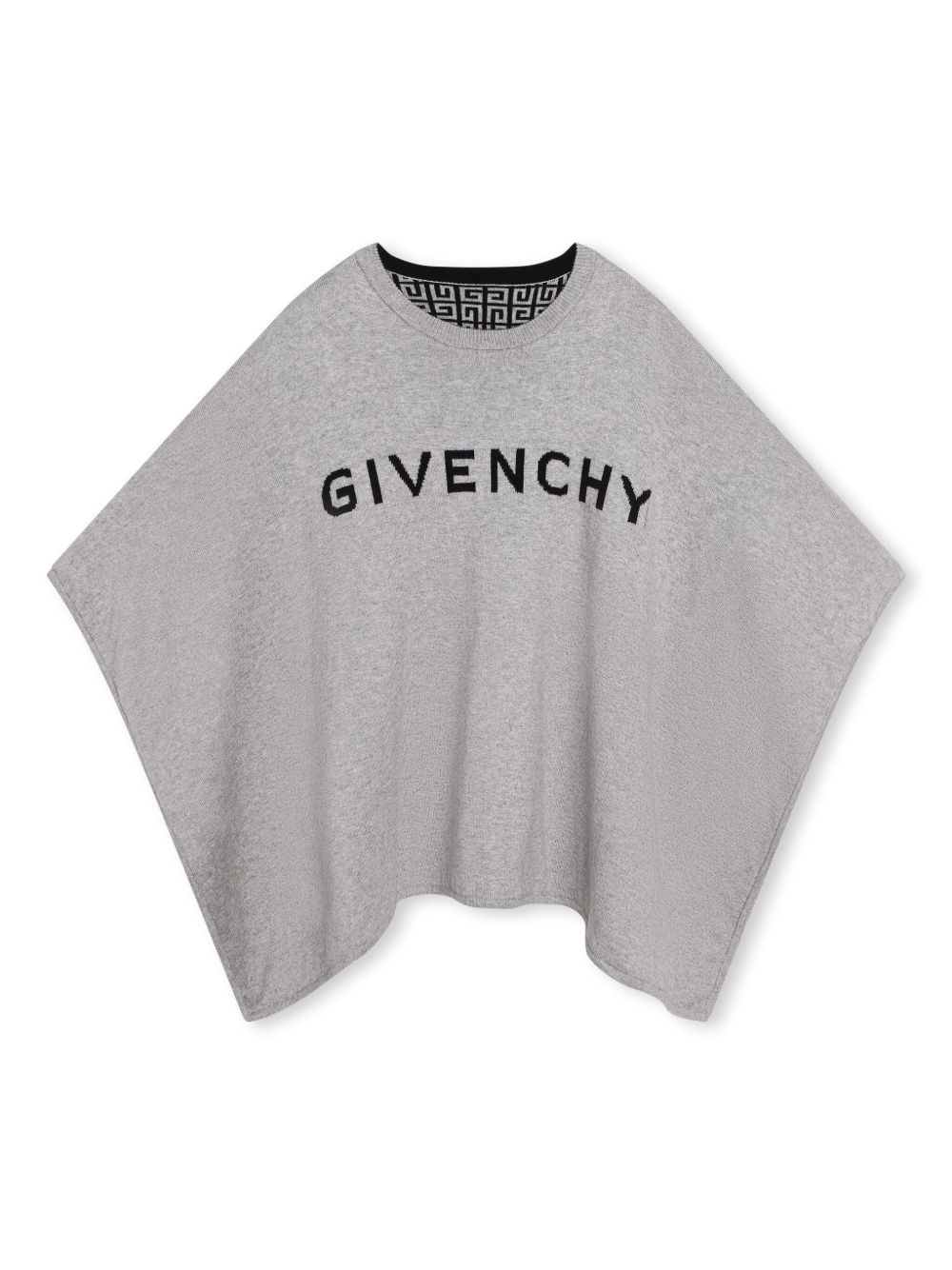 Givenchy Kids 4G 图案圆领双面斗篷 - 灰色