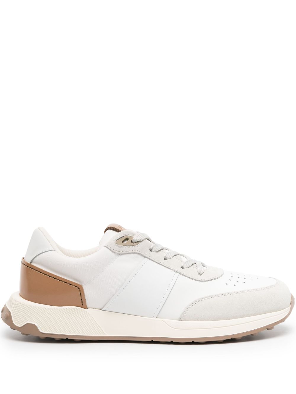 Tod's 拼接皮质运动鞋 - 白色