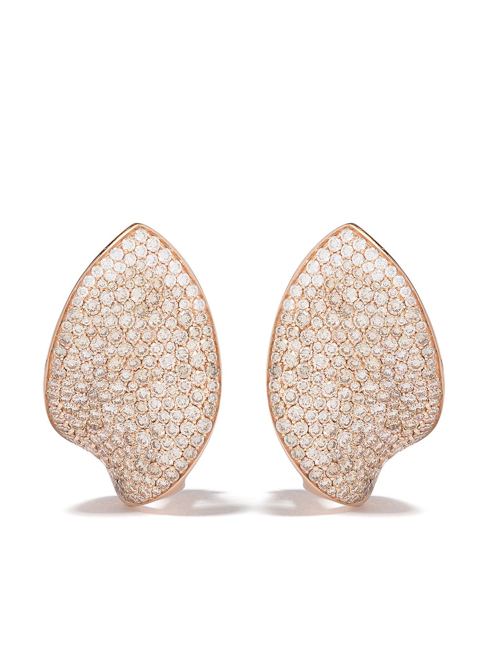 Pasquale Bruni Giardini Segreti 18K玫瑰金钻石耳钉 - 粉色