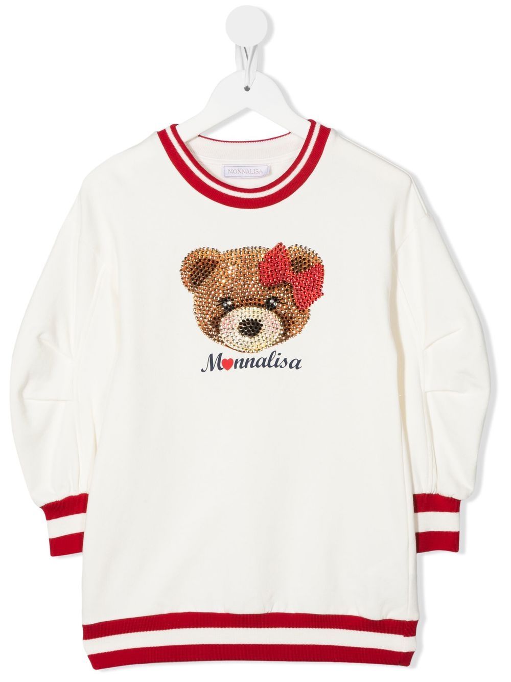 Monnalisa Teddy Bear 水钻毛衣 - 中性色