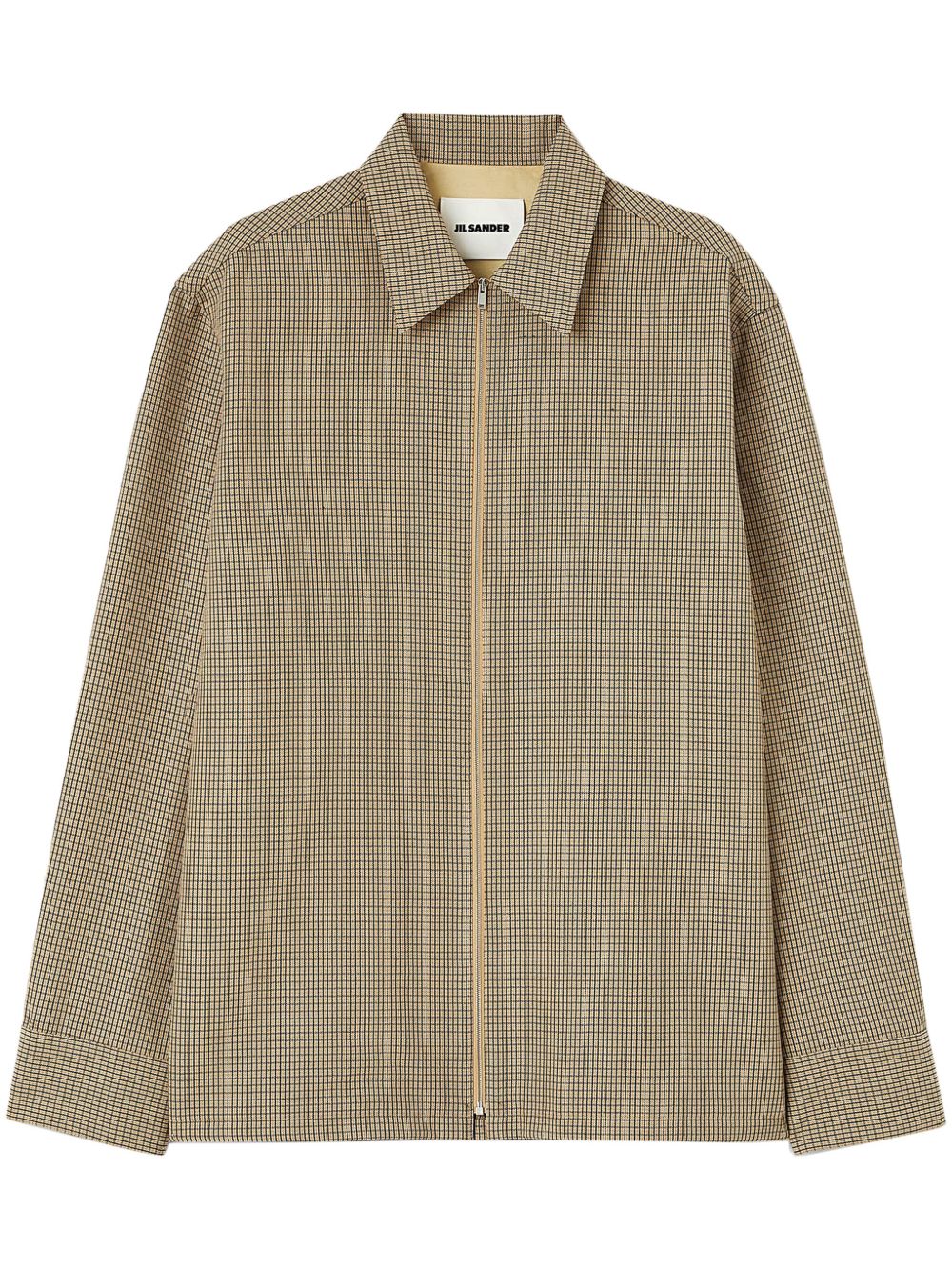 Jil Sander 拉链羊毛衬衫 - 中性色