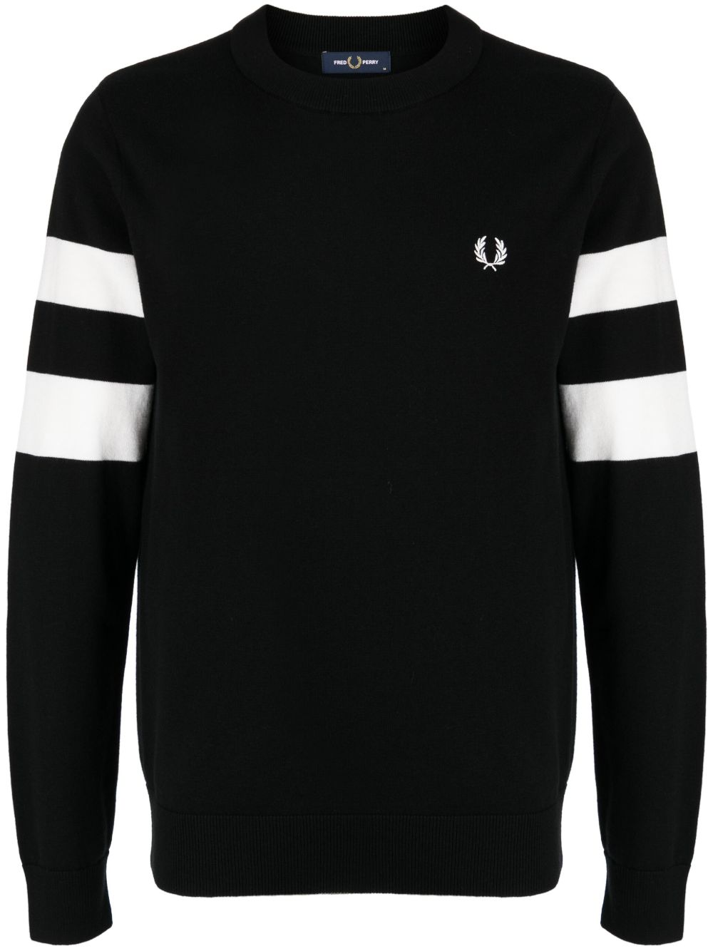 Fred Perry Ringer 刺绣棉卫衣 - 黑色