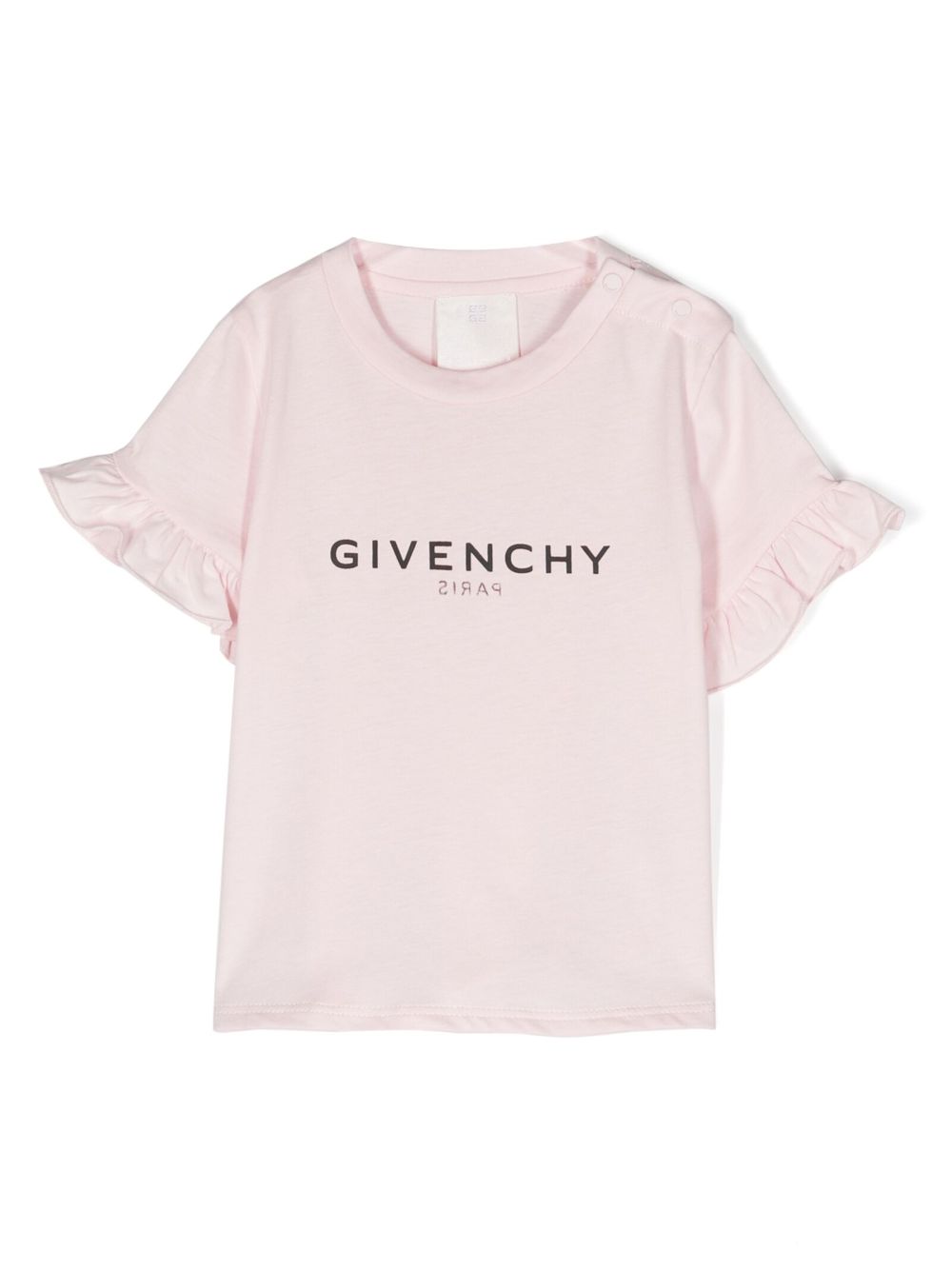 Givenchy Kids logo印花短袖T恤 - 粉色