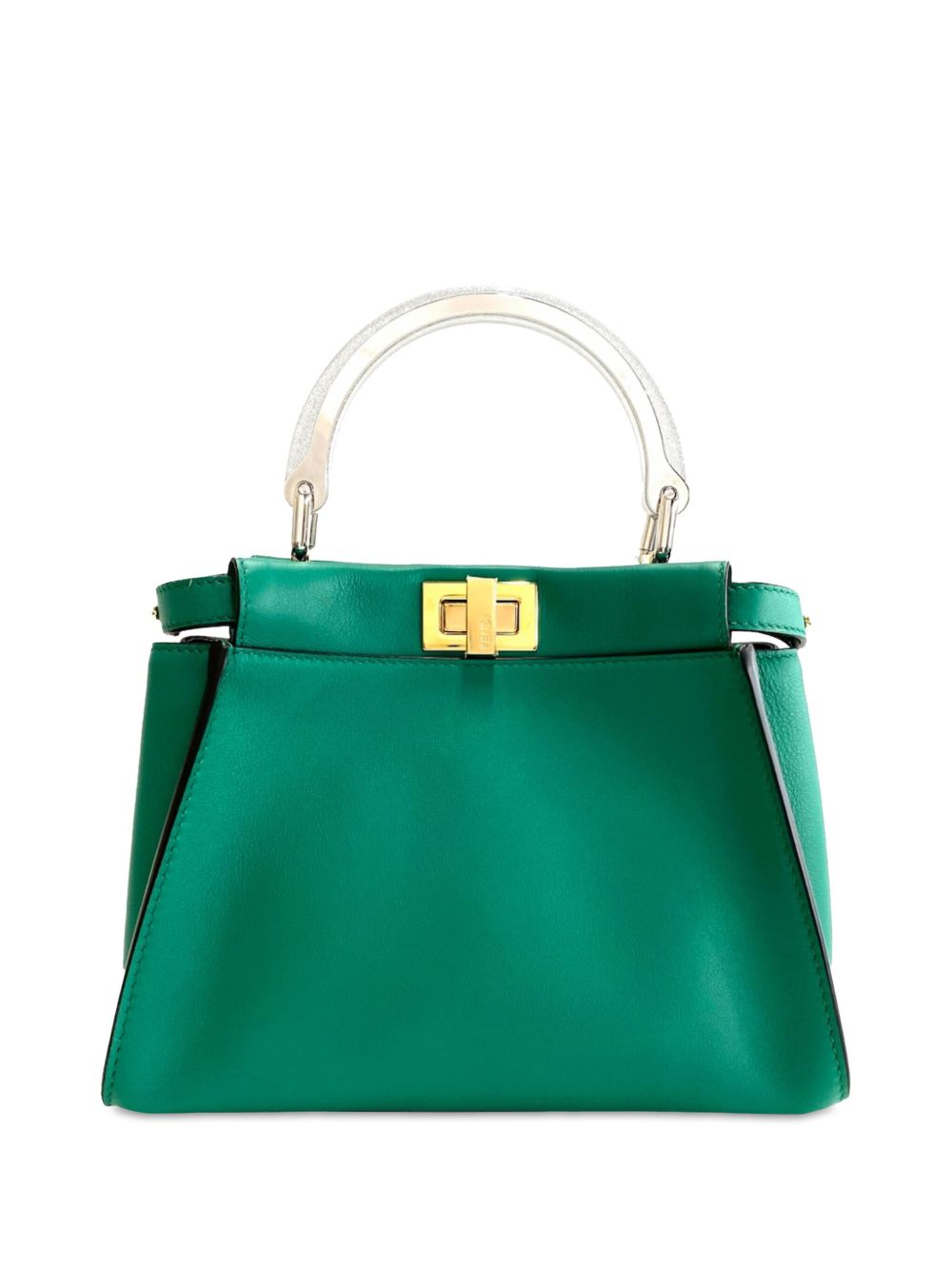 Fendi Pre-Owned Mini Peekaboo Iconic 斜挎包（2010-2023年典藏款） - 绿色