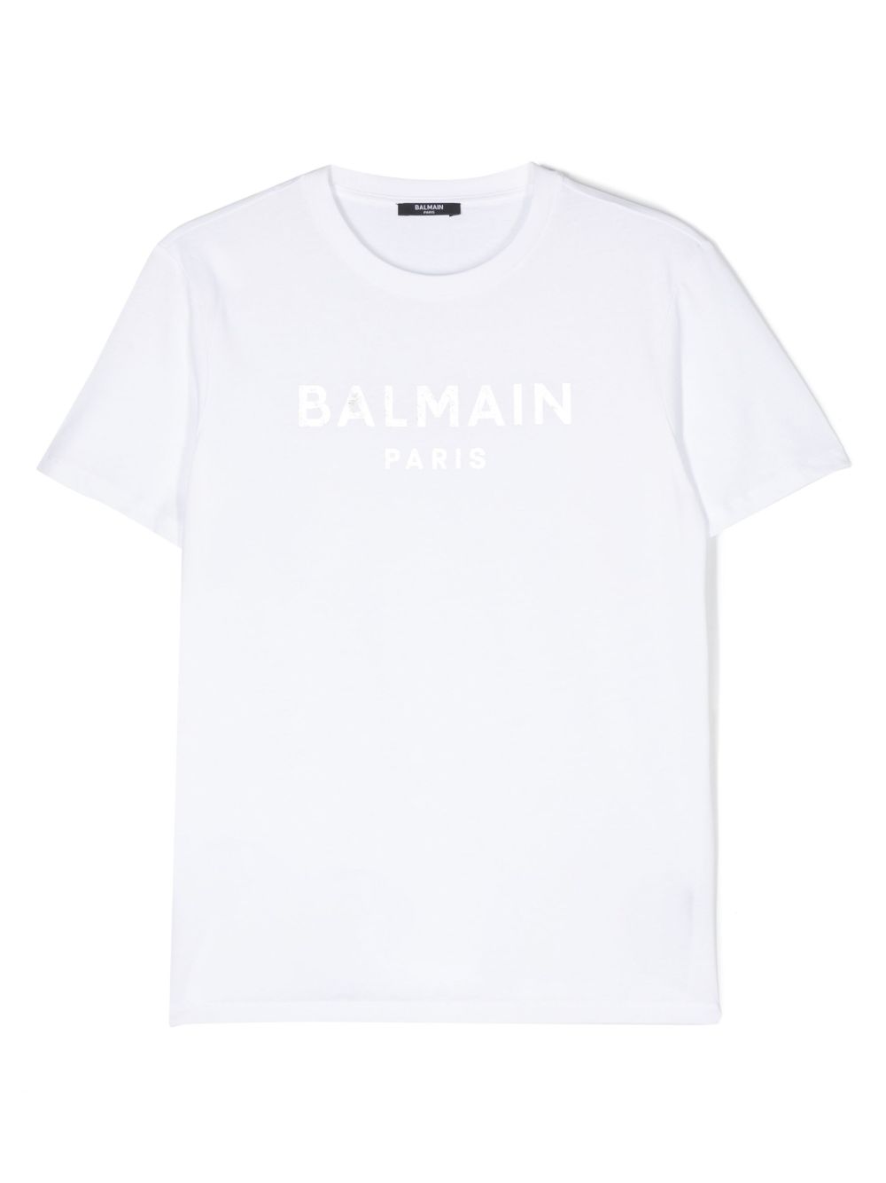 Balmain Kids logo印花棉T恤 - 白色