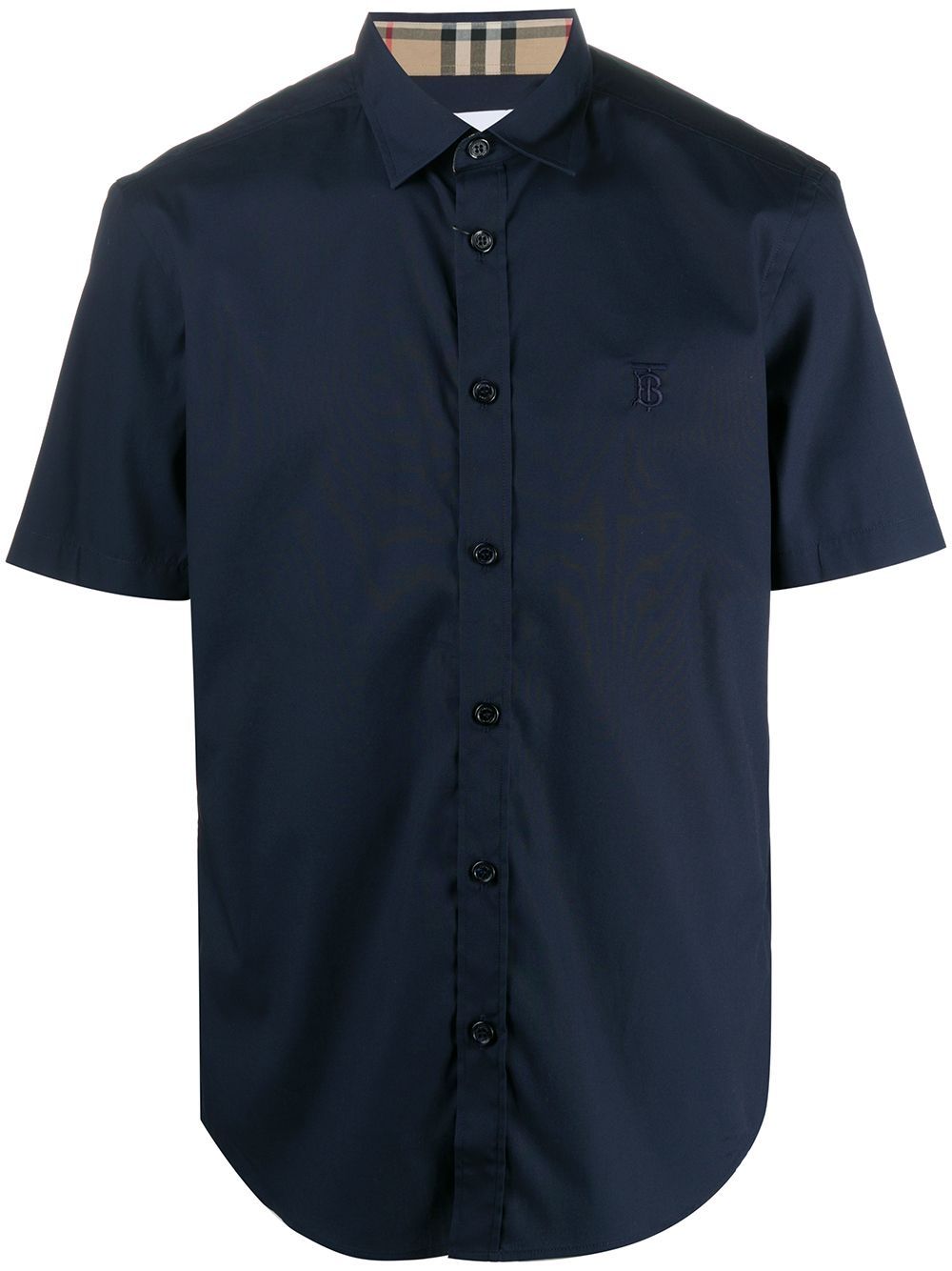 Burberry 博柏利 TB 经典logo刺绣衬衫 - 蓝色
