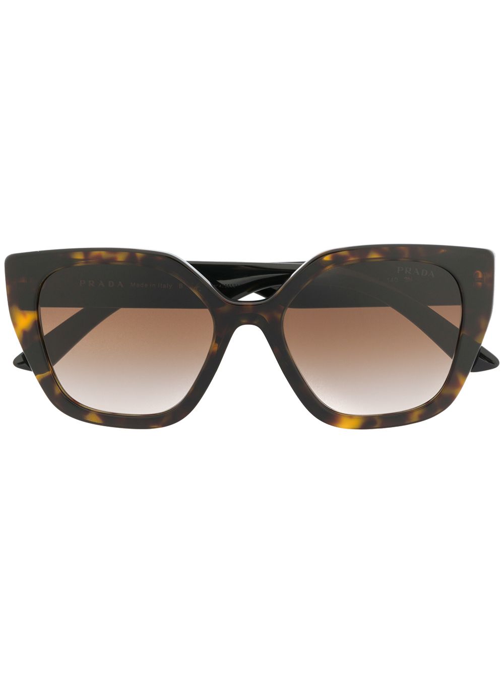 Prada Eyewear 方框太阳眼镜 - 褐色