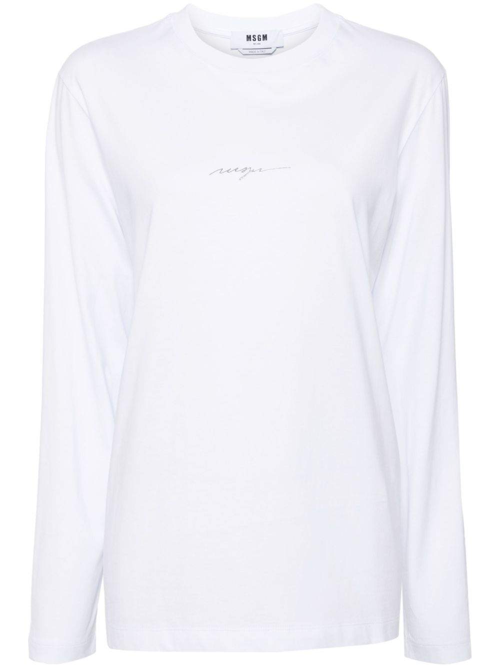 MSGM logo印花T恤 - 白色