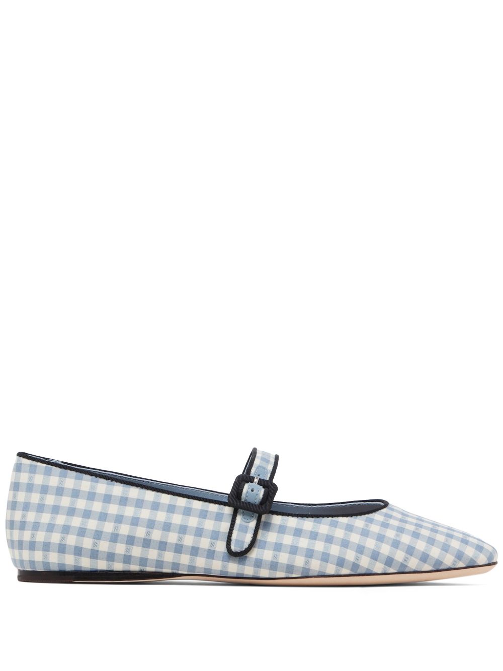 Loeffler Randall 格纹芭蕾平底鞋 - 蓝色