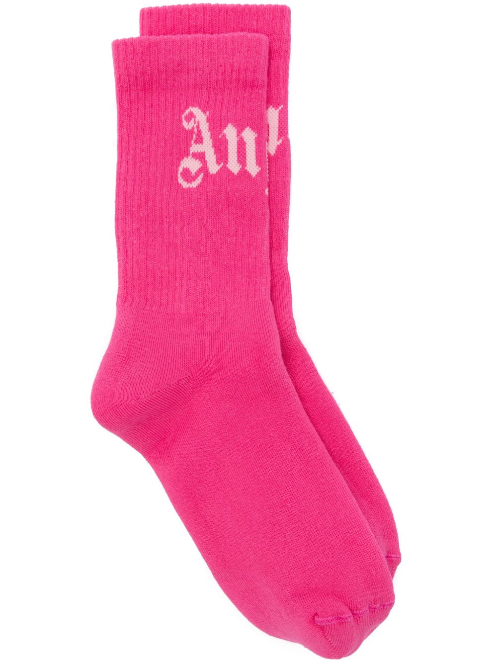 Palm Angels Curved logo针织袜 - 粉色