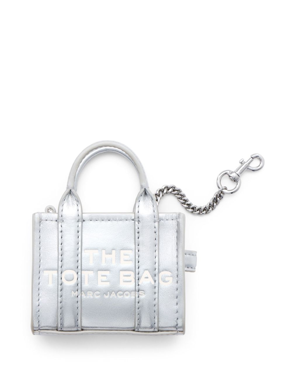 Marc Jacobs The Nano Tote 吊坠 - 银色