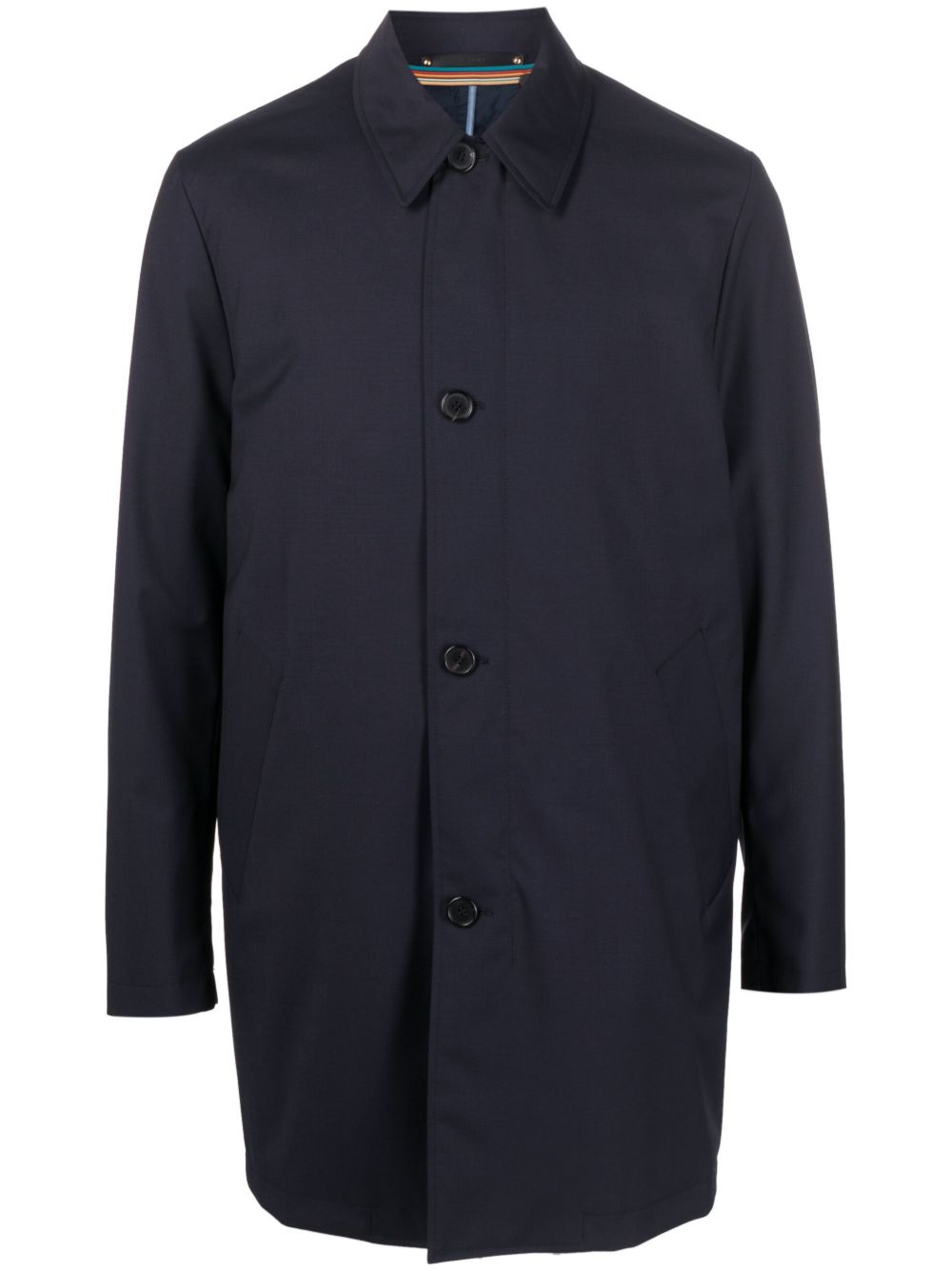 Paul Smith 经典领棉风衣 - 蓝色