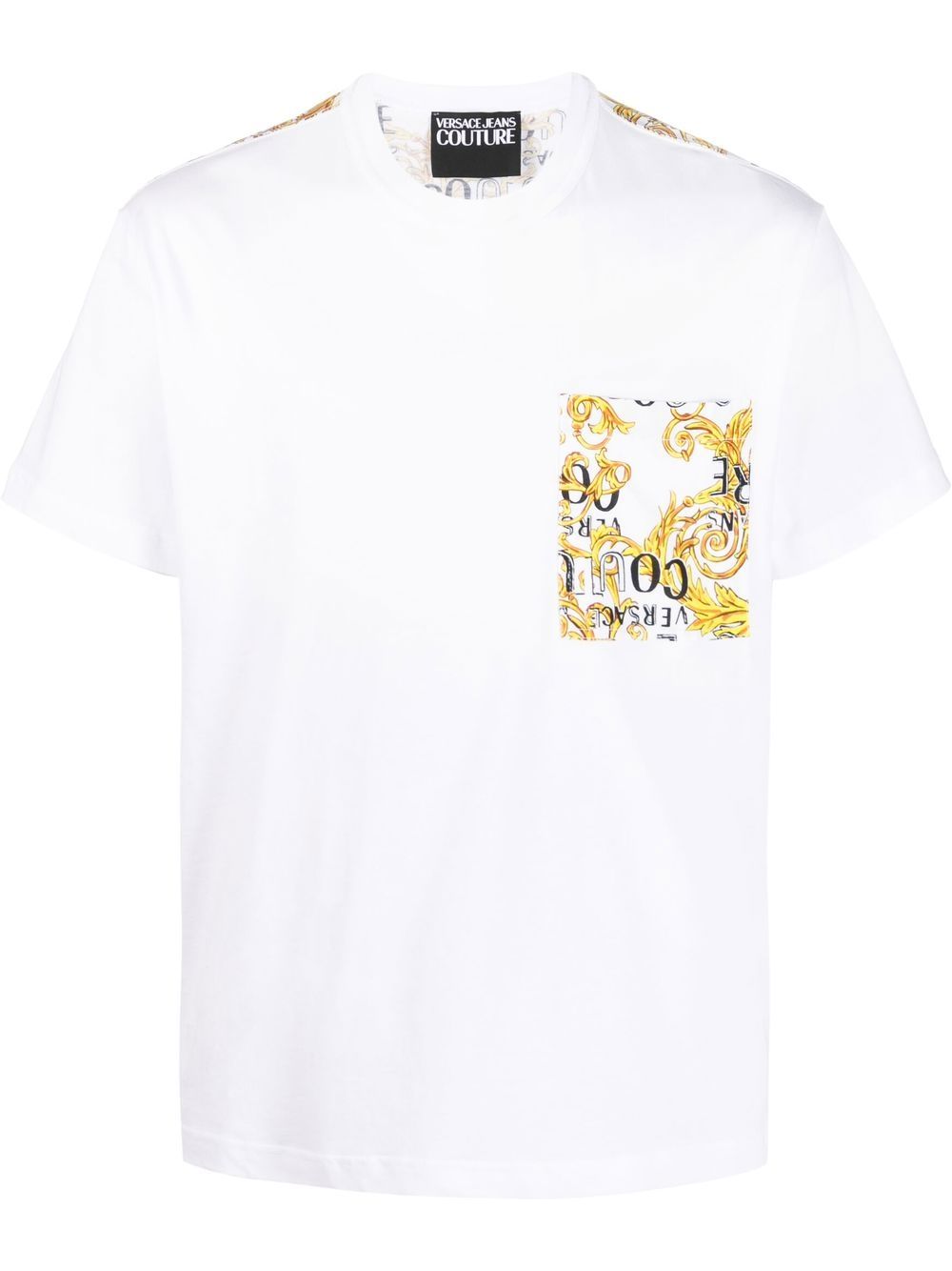 Versace Jeans Couture Logo Couture 对比T恤 - 白色