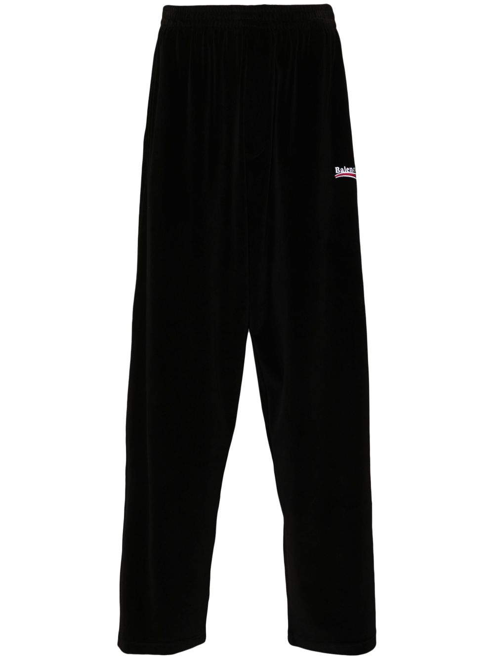 Balenciaga logo刺绣运动裤 - 黑色