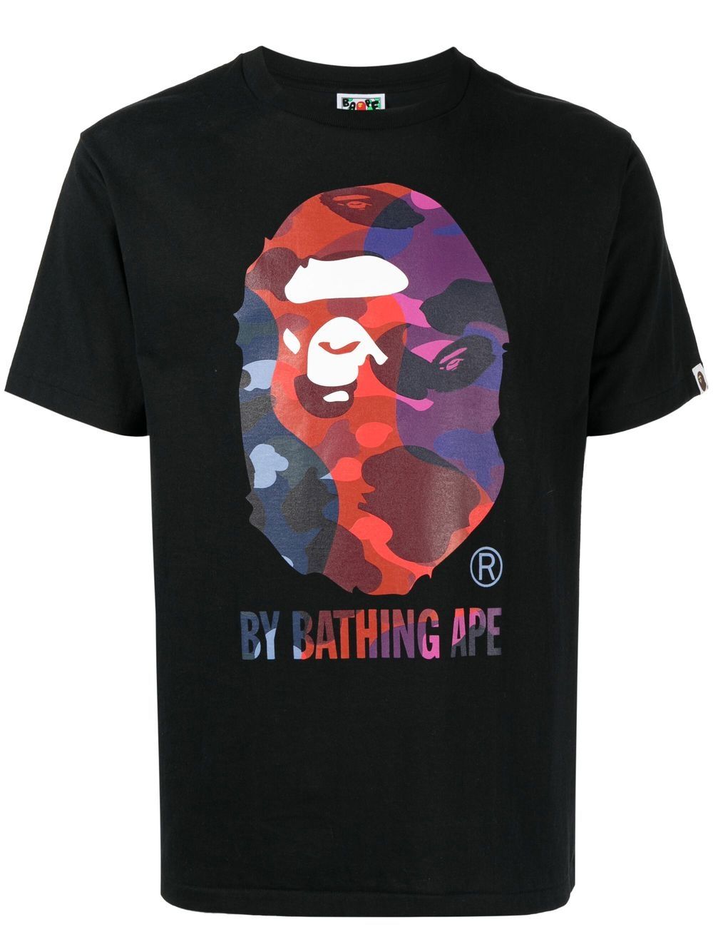 A BATHING APE® logo印花棉T恤 - 黑色