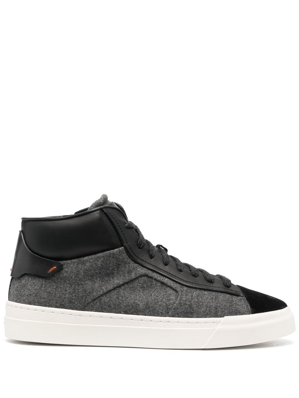 Santoni 拼接高帮运动鞋 - 灰色