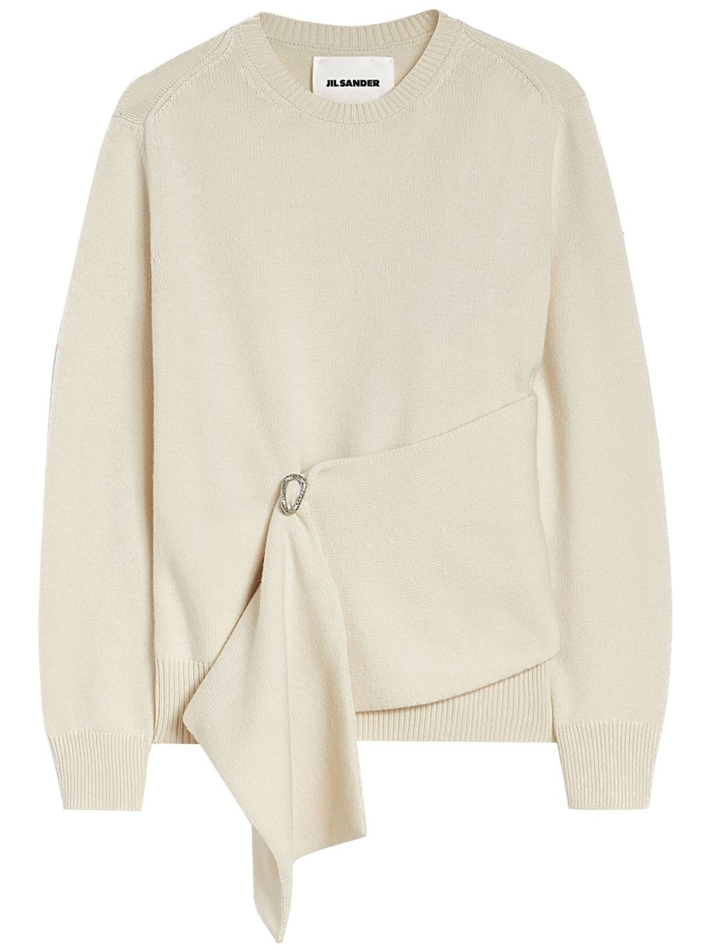 Jil Sander 褶饰细节毛衣 - 中性色