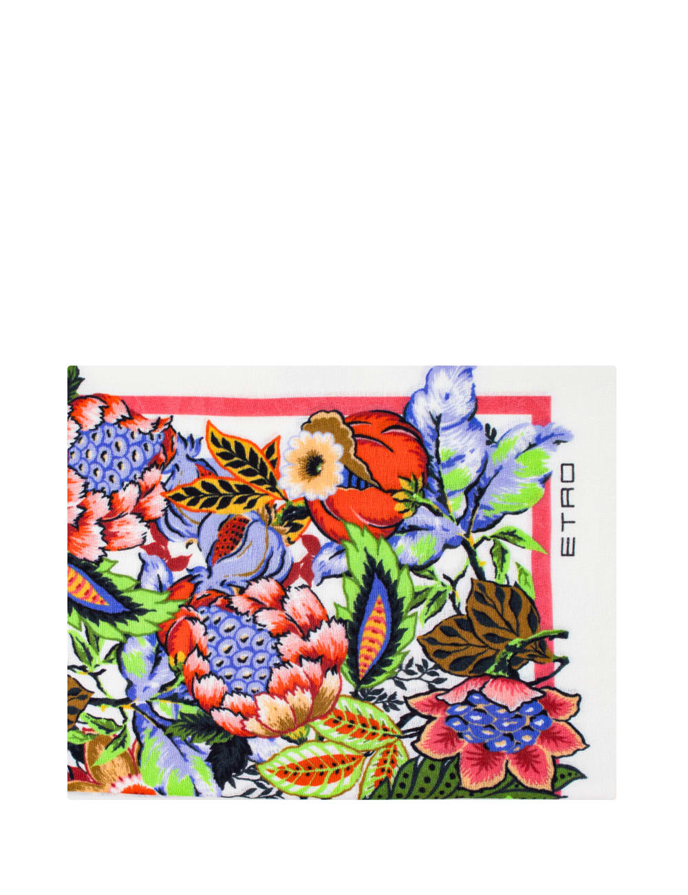 Etro 花束图案棉莫代尔围巾