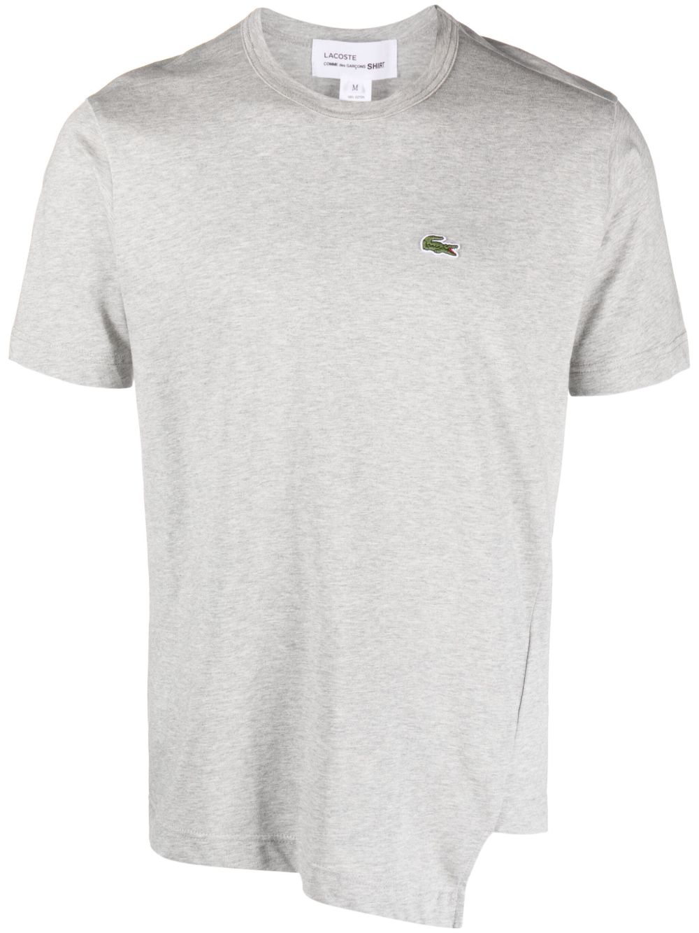 Comme Des Garçons Shirt x Lacoste 标贴不对称T恤 - 灰色