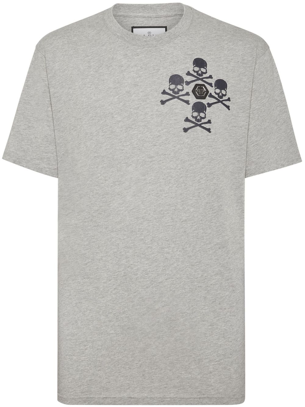 Philipp Plein Skull & Bones T恤 - 灰色