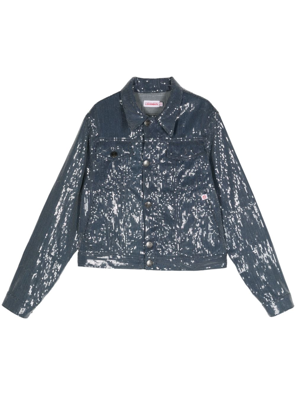 Charles Jeffrey Loverboy 亮片缀饰夹克 - 蓝色