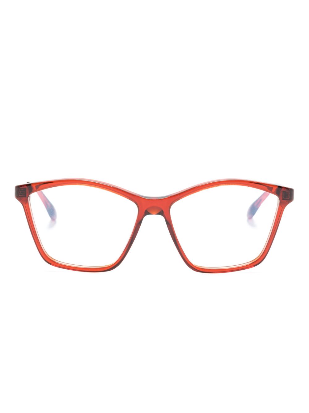 Victoria Beckham Eyewear logo雕刻猫眼框眼镜 - 红色