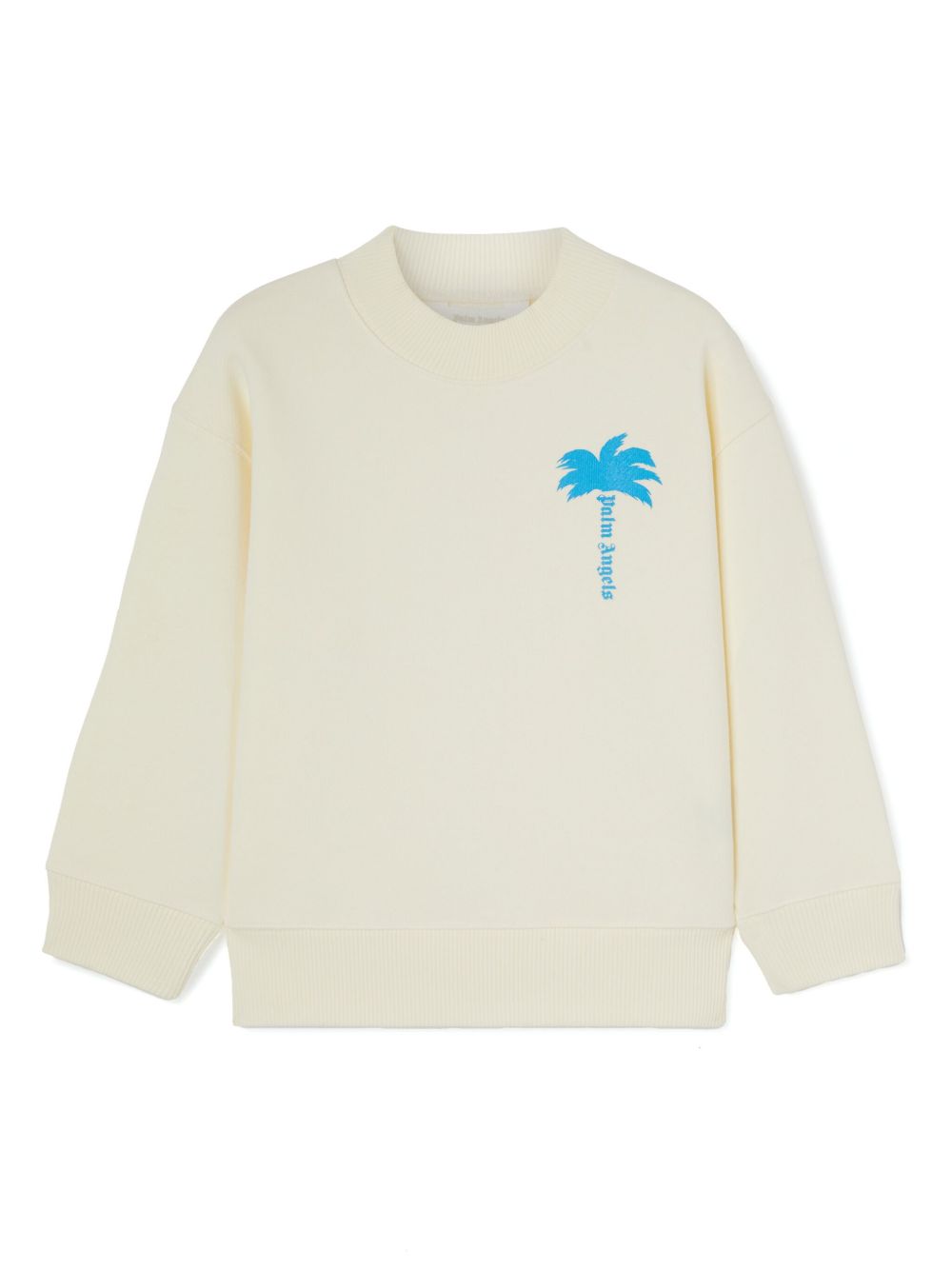 Palm Angels Kids logo刺绣卫衣 - 白色