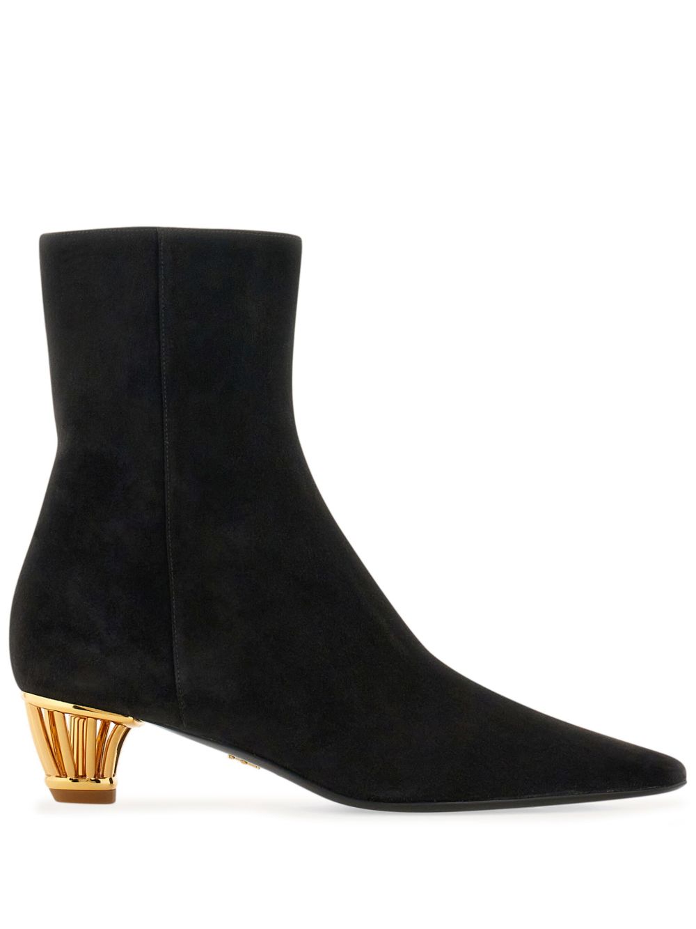 Ferragamo 笼形鞋跟及踝靴 - 黑色