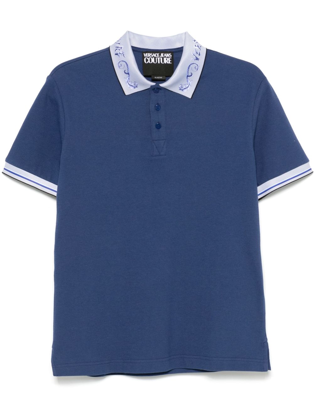 Versace Jeans Couture logo领polo衫 - 蓝色