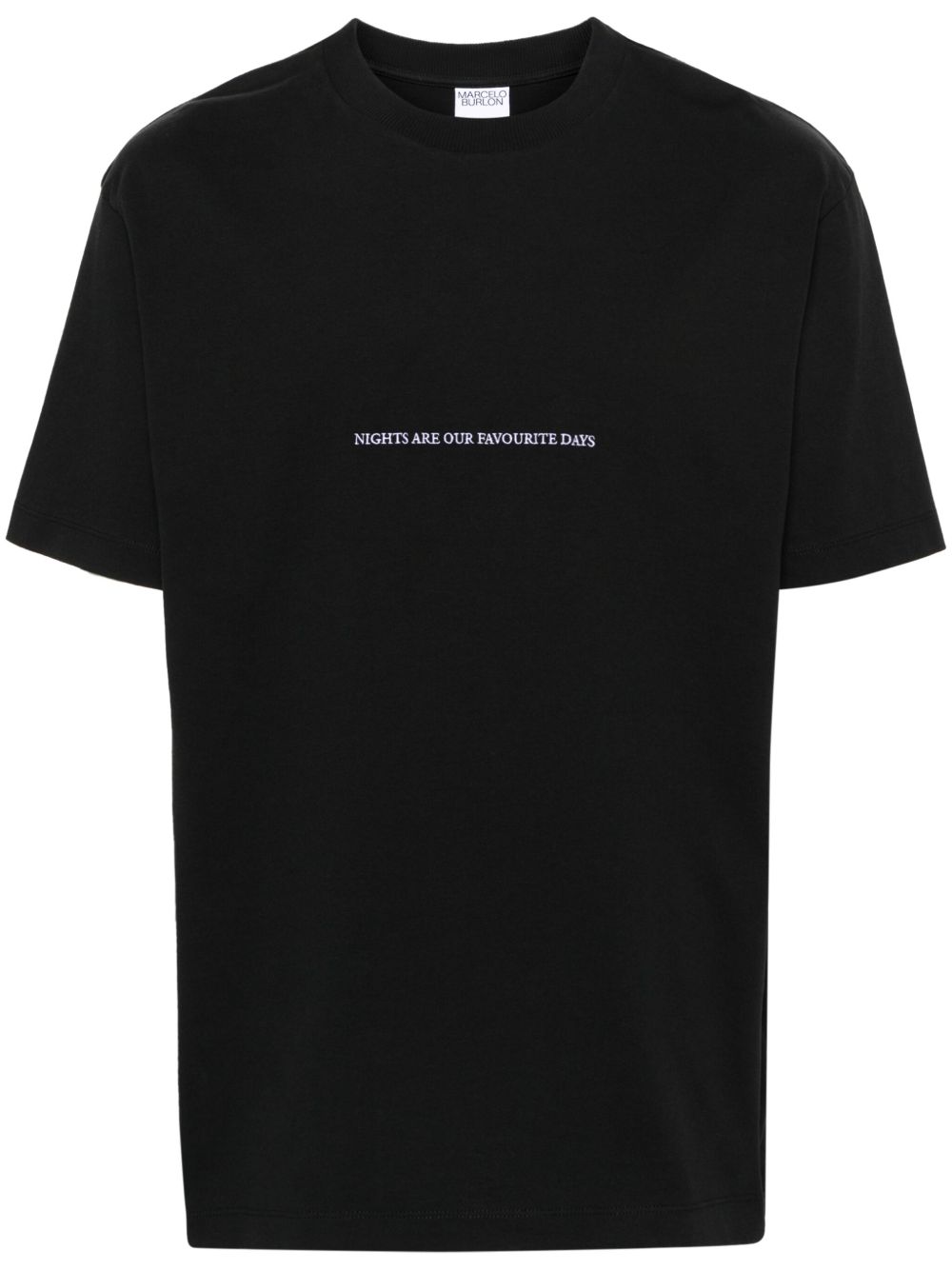 Marcelo Burlon County of Milan Party Quote 印花棉T恤 - 黑色