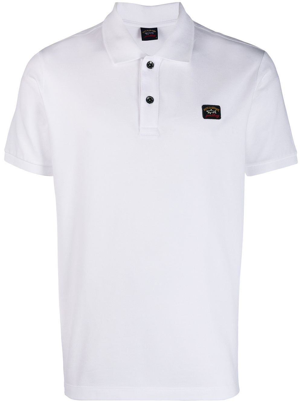Paul & Shark logo贴花polo衫 - 白色