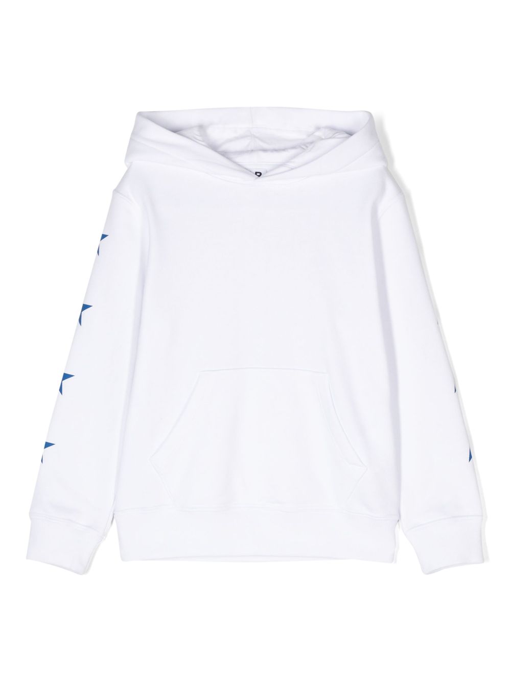 Golden Goose Kids 星星印花棉混纺连帽衫 - 白色